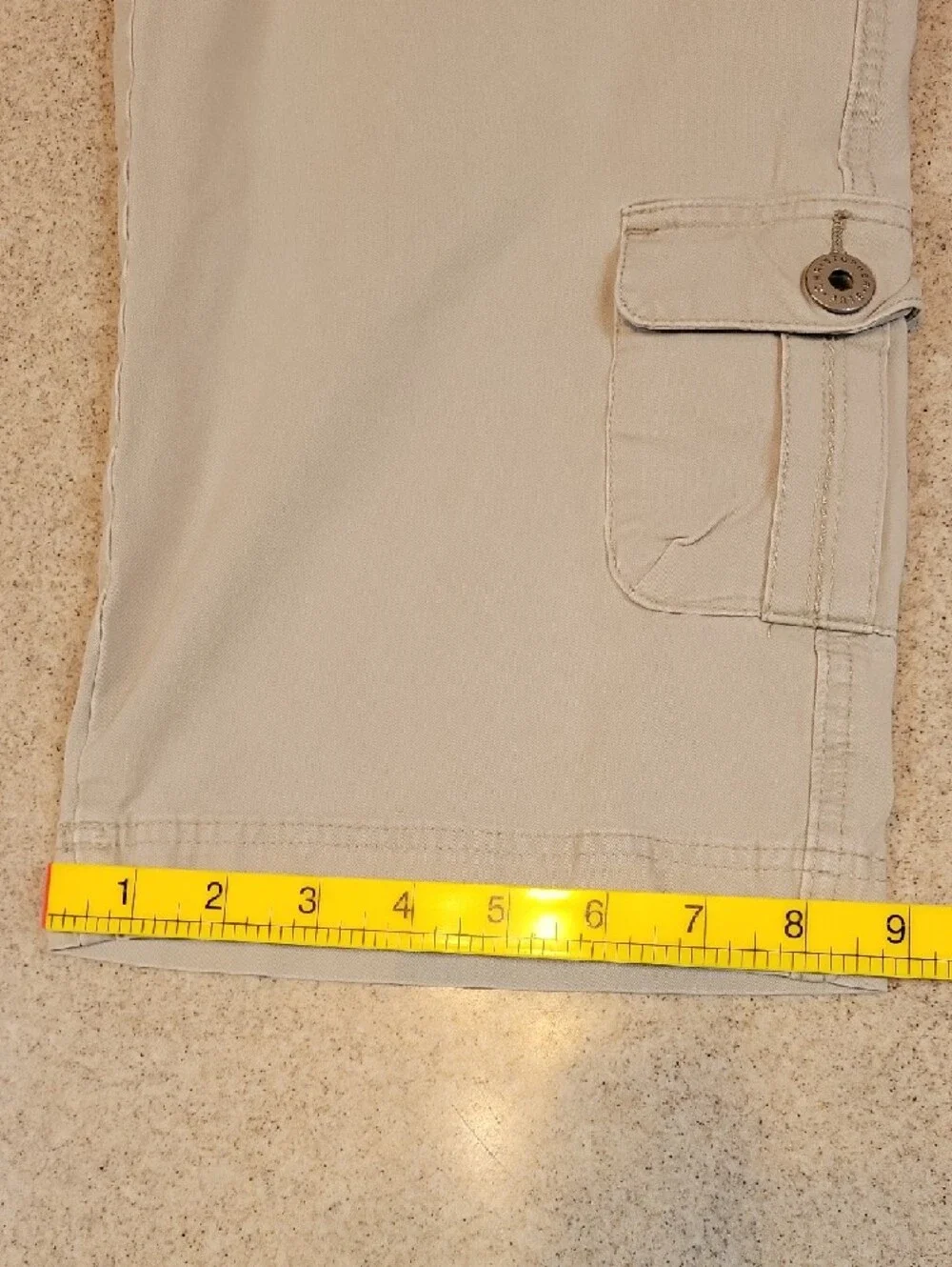 Christopher Blue Capri Double-Button Capri Cargo Cotton Stretch Pants Size 8